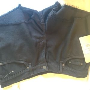 NWT Rag and Bone black denim cut off shorts.